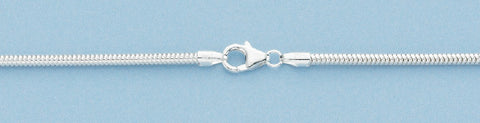 B_42024 Schlangenkette 2,4 mm 38 cm Silber 925