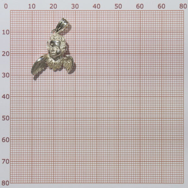 F0001 Anhänger Schutzengel Engel Ariel - Foto Grösse auf Millimeterpapier