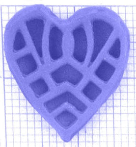 g42_0-3g Anhänger Herzform abstrakt - Foto Gussmodell in Wachs in den angegebenen Materialien erhältlich