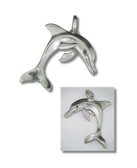 t57 Schmuck Silberschmuck Anhänger Delphin - Silber 925 Sterling