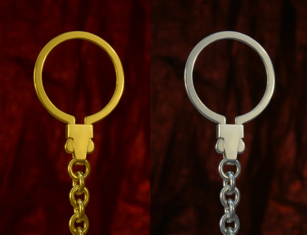 d6 Drachen Schmuck Schlüsselanhänger Dragon Heart - Schlüsselring mit Kette auch in Silber 925, Gold 333, Gold 585, Gold 750 oder Weißgold 585, Weißgold 750