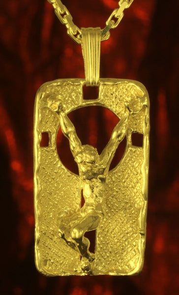 v246 Schmuck Goldschmuck Anhänger Jesus Kreuz abstrakt in Gold 333, Gold 585 und Gold 750