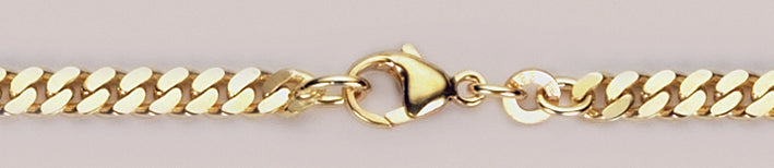 B_11121 Gold Panzerkette Panzer flach 4,1 mm 60 cm Gold 585