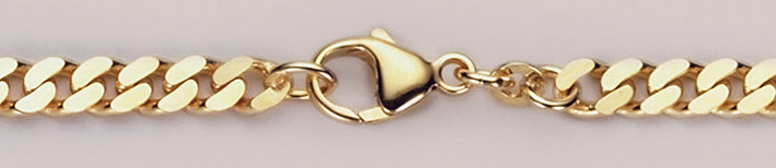 B_11141 Panzerkette Gold Panzer flach 4,7 mm 60 cm Gold 585