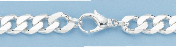 B_97.546 Panzerkette Panzer facettiert 12,1 mm 50 cm Silber 925