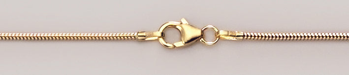 B_42012 Schlangenkette 1,2 mm 38 cm Gold 750
