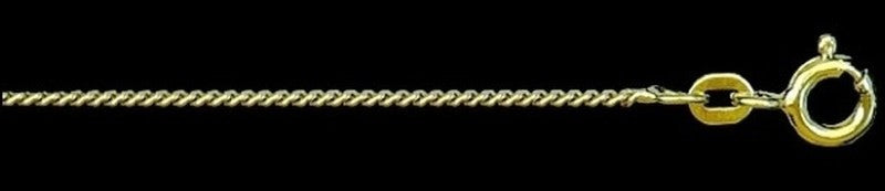 B_1145 Gold Panzerkette Panzer flach 1,6 mm 38 cm Gold 750