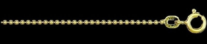 B_2110 Kugelkette 1 mm 38 cm Silber 925