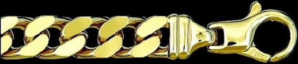 B_21126 Gold Panzerkette Panzer diagonal 8 mm 55 cm Gold 750