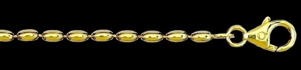 B_2923 Kugelkette Oliven 2,3 mm 50 cm Silber 925