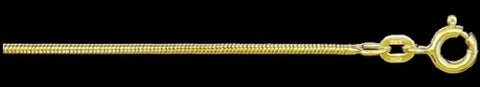 B_44011 Schlangenkette 1,3 mm 38 cm Gold 333