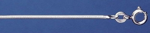 B_44112 Schlangenkette diagonal 8 seitig 1,2 mm 38 cm Silber 925