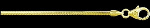 B_44114 Schlangenkette Gold diagonal 1,4 mm 45 cm Gold 585