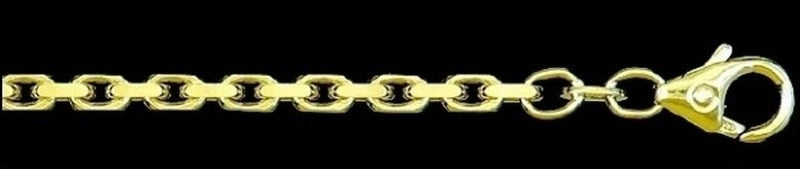 B_510 Ankerkette Anker diagonal 2,5 mm 38 cm Weißgold 585