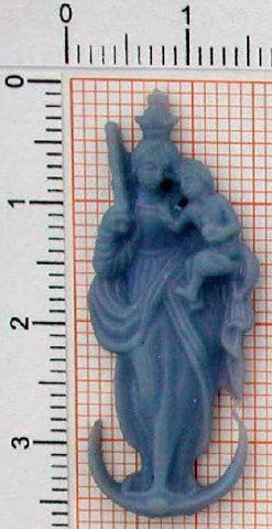 bl108_0-6g Anhänger Maria Jesuskind und Anker - Foto Grösse auf Millimeterpapier