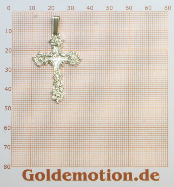 bl116 Anhänger Kreuz Romantika Damenschmuck Kreuz Klein - Foto Grösse auf Millimeterpapier