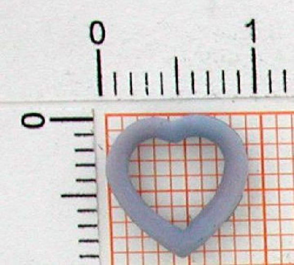 bl55_0-1g Anhänger Herz klein - Foto Grösse auf Millimeterpapier