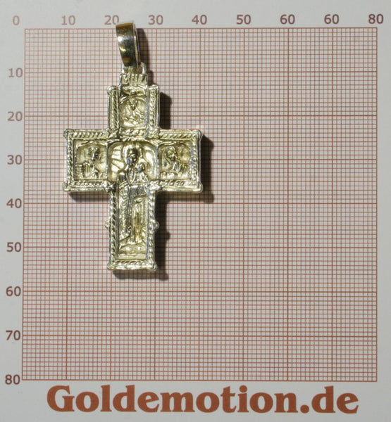 bl87 Mittelalter Kreuz Jesus Maria Relief- Foto Grösse auf Millimeterpapier
