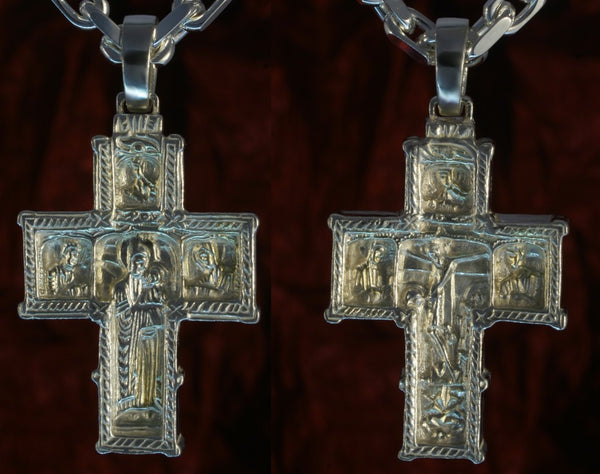 Anhänger Mittelalter Kreuz Jesus Maria Relief