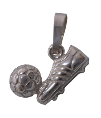 fb1 Schmuck Silberschmuck Anhänger Fußballschuh mit Fußball in Silber 925 Sterling - in Weißgold 585 und Weißgold 750 ähnlich