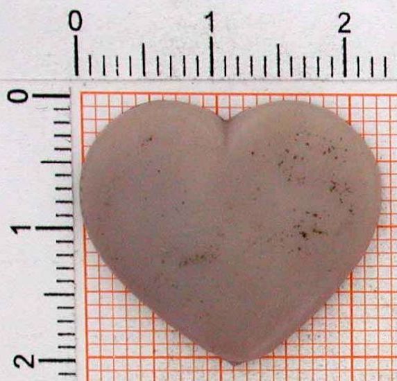 h6 Anhänger Herz - Foto Grösse auf Millimeterpapier