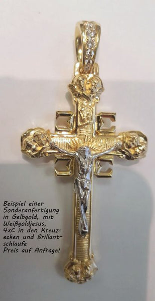 Anhänger Kreuz Jesus Engel Wachen - Jesus Schutzengel