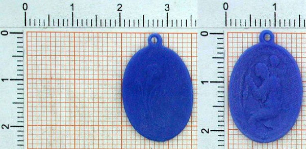 j2b_0-2g Amulett Christophorus - Foto Grösse auf Millimeterpapier