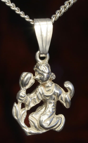 j_klein Schmuck Silberschmuck Sternzeichen Anhänger Jungfrau klein in Silber 925 Sterling - in Weißgold 585 und Weißgold 750 ähnlich