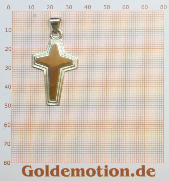 k116 Kreuz Anhänger Heilige Dreifaltigkeit - Foto Grösse auf Millimeterpapier