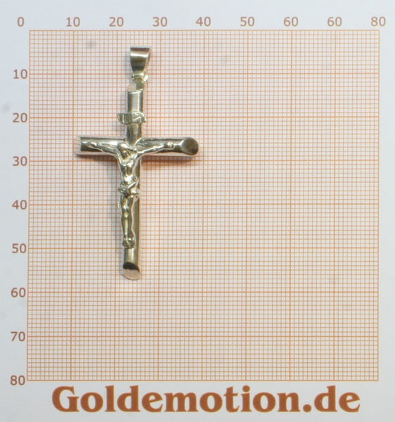 k99 Anhänger Jesus Kreuz INRI Modern - Foto Grösse auf Millimeterpapier