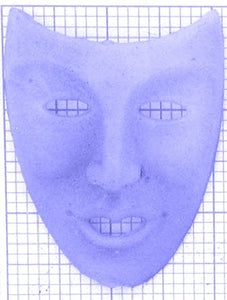 8970_0-3g Anhänger Venizianische Maske Herr - Foto Gussmodell in Wachs in den angegebenen Materialien erhältlich