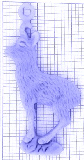 bl90_0-9g Anhänger Gämse - Foto Gussmodell in Wachs in den angegebenen Materialien erhältlich