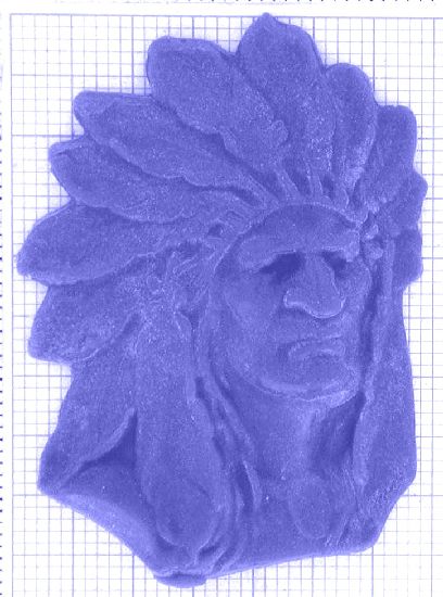 nr36a_4-0g Anhänger Indianer Federschmuck - Foto Gussmodell in Wachs in den angegebenen Materialien erhältlich