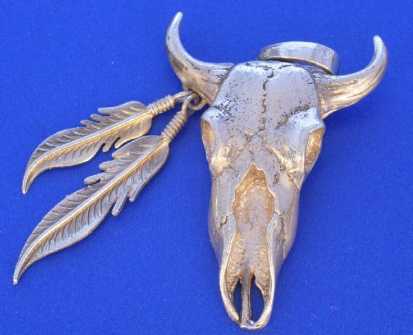 t23 Schmuck Silberschmuck Anhänger Indian Bison Skull Silber 925 Sterling