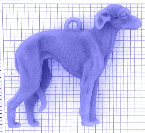 t74a_1-9g Anhänger Windhund - Foto Gussmodell in Wachs in den angegebenen Materialien erhältlich