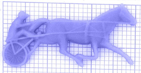 v111_0-3g Anhänger Trabrennen Jockey - Foto Gussmodell in Wachs in den angegebenen Materialien erhältlich