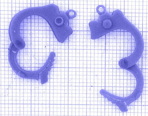 v115c_0-4g Anhänger Handschellen - Foto Gussmodell in Wachs in den angegebenen Materialien erhältlich