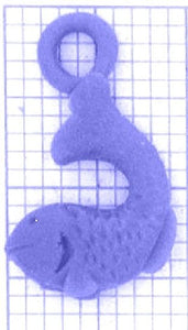 v166a_0-1g Smiling Fisch Anhänger klein - Foto Gussmodell in Wachs in den angegebenen Materialien erhältlich