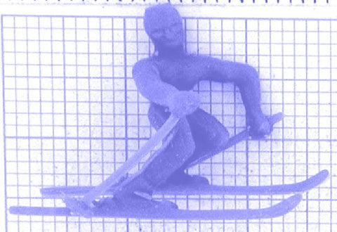 v184_0-1g Anhänger Skifahrer - Foto Gussmodell in Wachs in den angegebenen Materialien erhältlich