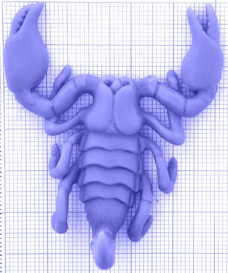 v261_3-7g Skorpion Sternzeichen Anhänger - Foto Gussmodell in Wachs in den angegebenen Materialien erhältlich