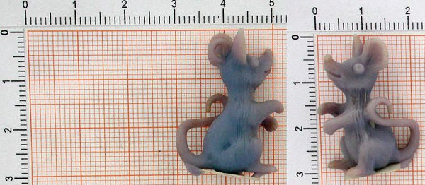 n19_1-6g Anhänger Maus - Foto Grösse auf Millimeterpapier