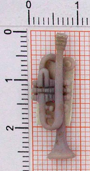 n42_0-2g Trompete Schmuck Schlüsselanhänger klein - Schlüsselring mit Kette auch in Silber 925, Gold 333, Gold 585, Gold 750 oder Weißgold 585, Weißgold 750
