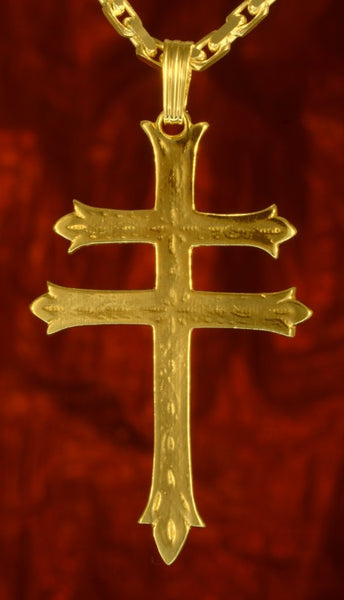 Anhänger spanisches Kreuz - Patriachenkreuz -  Erzbischofkreuz