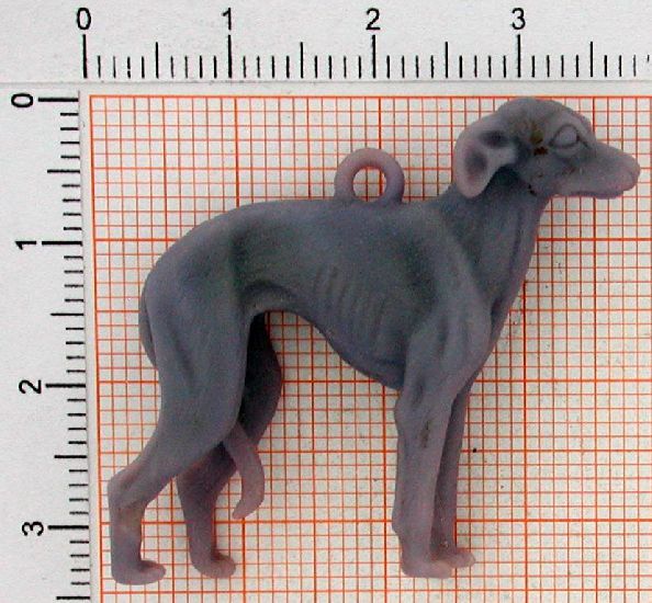 t74a_1-9g Anhänger Windhund - Foto Grösse auf Millimeterpapier