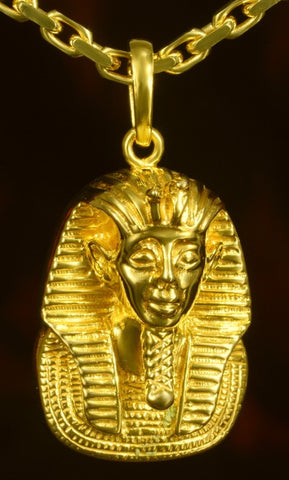 v115b Schmuck Goldschmuck Anhänger Pharao Tutanchamun in Gold 333, Gold 585 und Gold 750